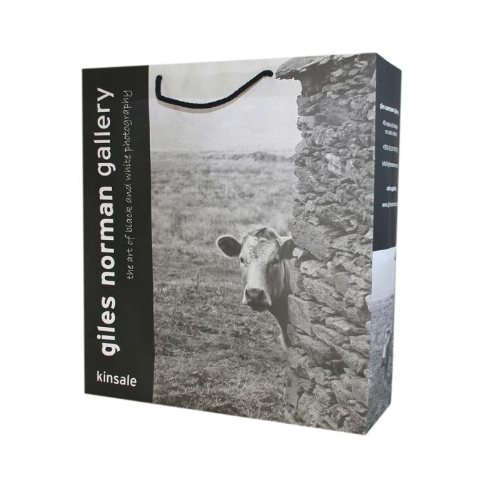 black and white paper bag