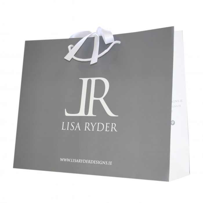 grey paper bag
