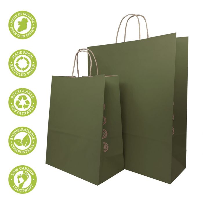 Sage green eco recycled brown kraft low cost