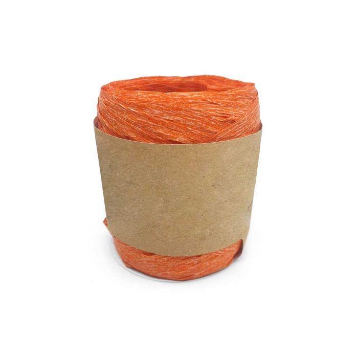 Compostable Orange Raffia Ribbon