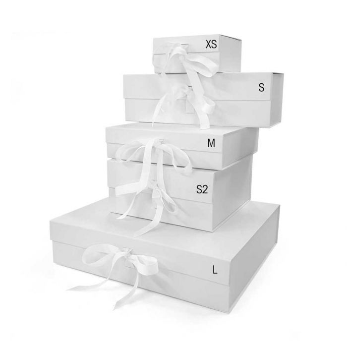 white gift boxes with ribbon ireland