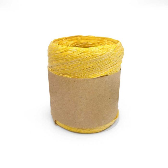 Compostable Yellow Raffia Ribbon
