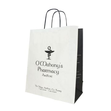 White and Black Pharmacy Bag