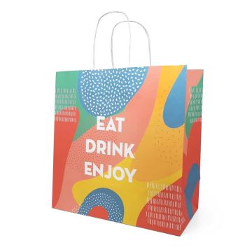Wide Base Takeaway Paper Bags - 2020 Design