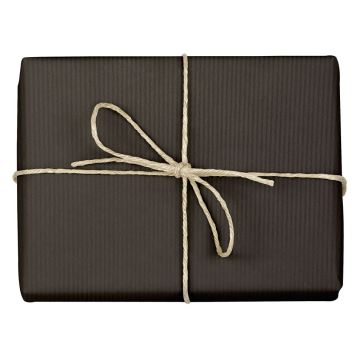 Wrapping Paper Roll - Black on Kraft (100m)