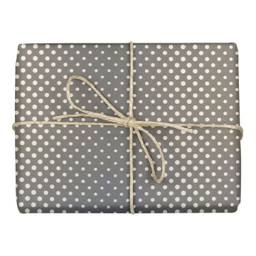 Wrapping Paper Roll - Grey Polka Dots (100m)