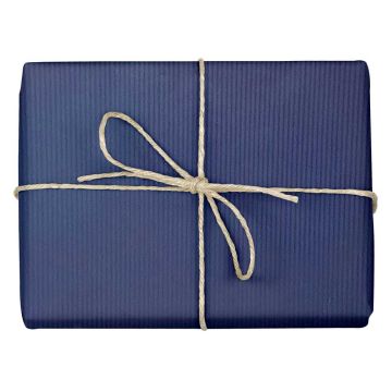 Wrapping Paper Roll - Navy on Kraft (100m)