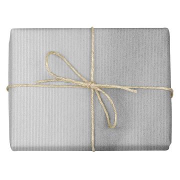 Wrapping Paper Roll - Silver on Kraft (100m)