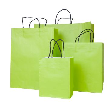 Lime Green Premium Carrier Bag