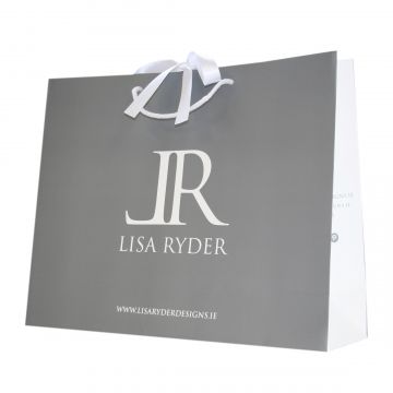 grey paper bag