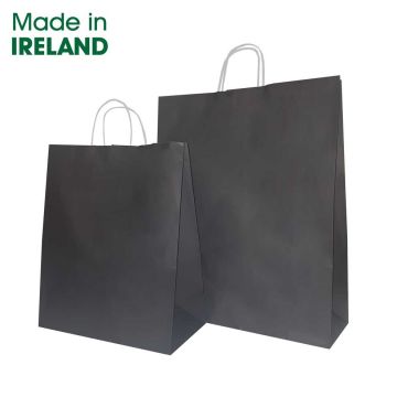 black paper bags white handles