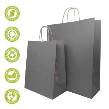 slate grey eco paper bags