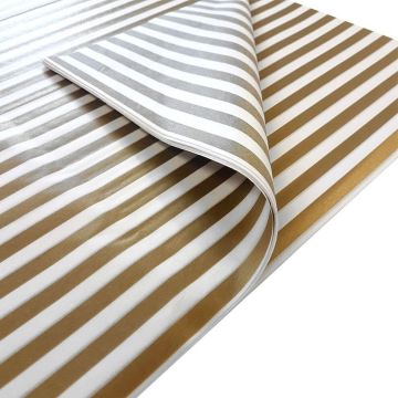 Tissue Paper Gold Stripes Acid Free (100)