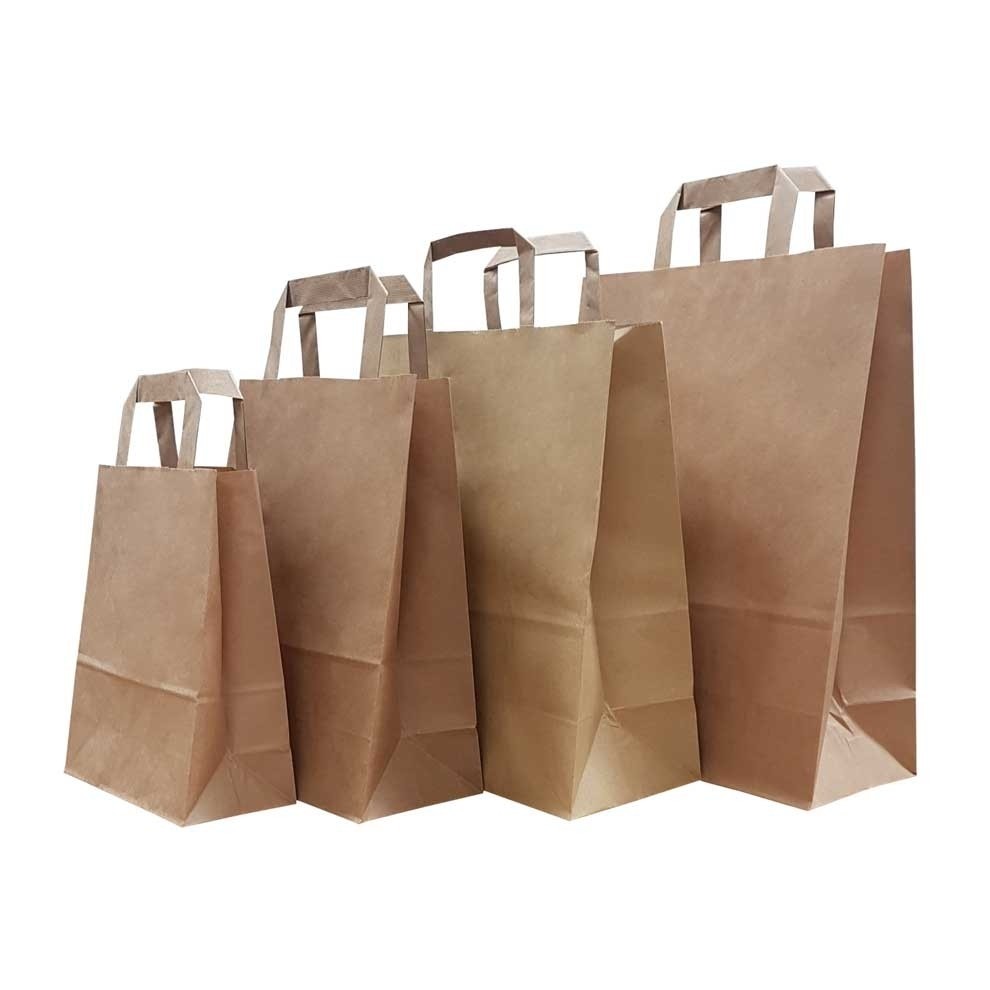 Brown Flat Handle Bag